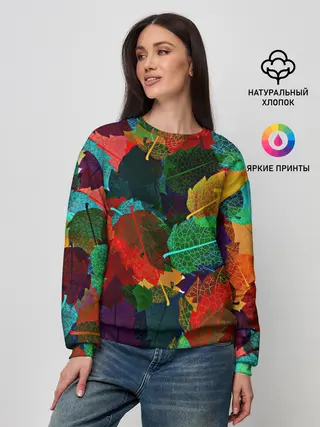 Женский свитшот / Abstract Autumn Leaves