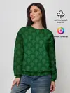 Женский свитшот / Готические зелёные цветы