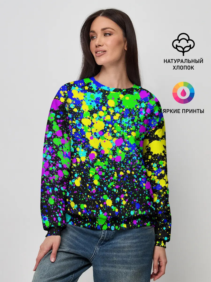 Женский свитшот / Неоновые краски лета