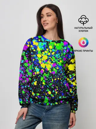 Женский свитшот / Неоновые краски лета