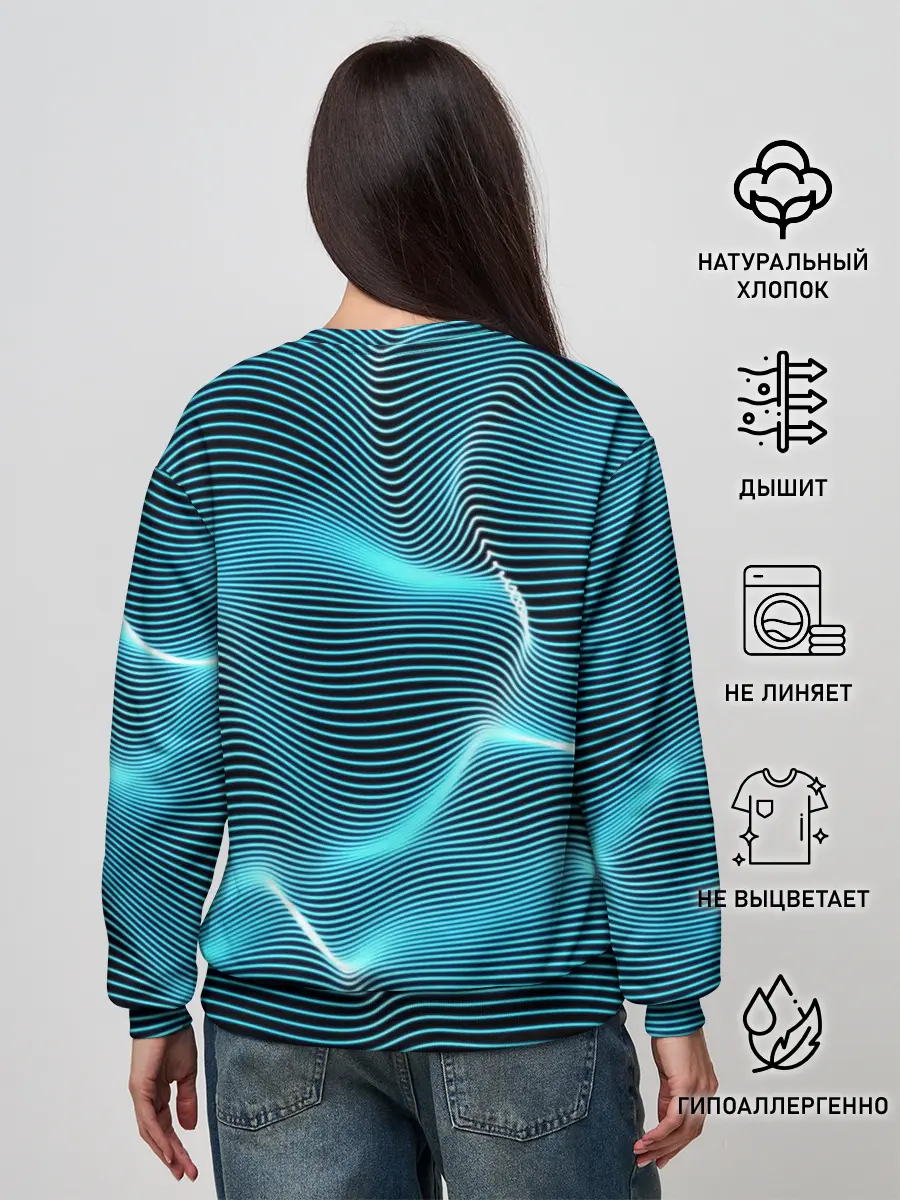 Женский свитшот / Neon lines