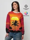 Женский свитшот / Пальмы на фоне моря