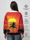 Женский свитшот / Пальмы на фоне моря