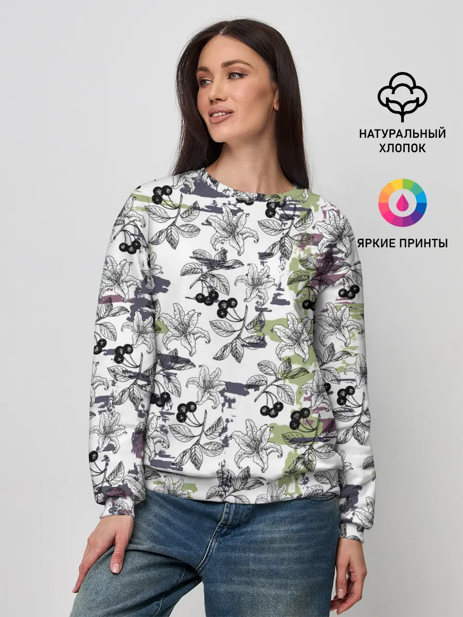 Женский свитшот / Лилии