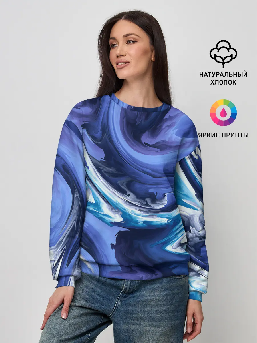 Женский свитшот / Абстрактные волны