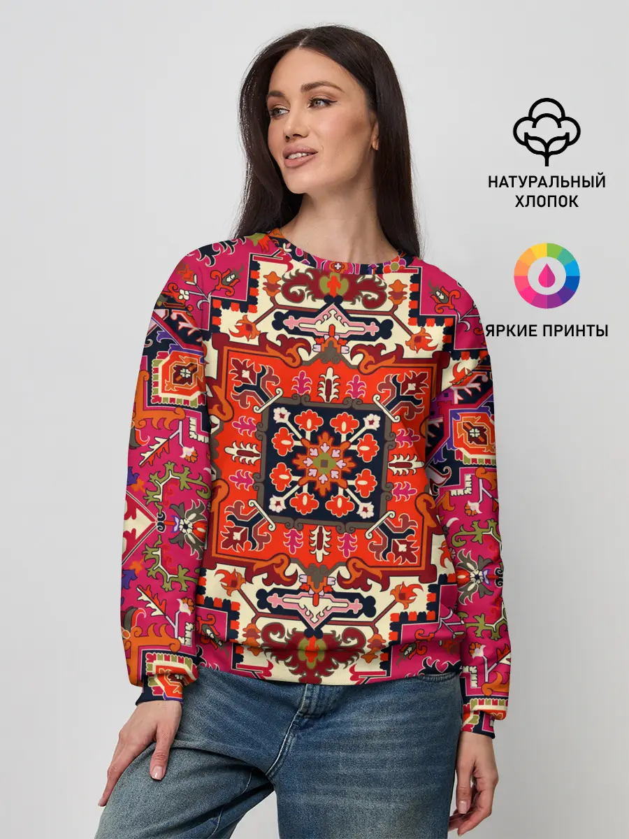 Женский свитшот / Бордовый ковер