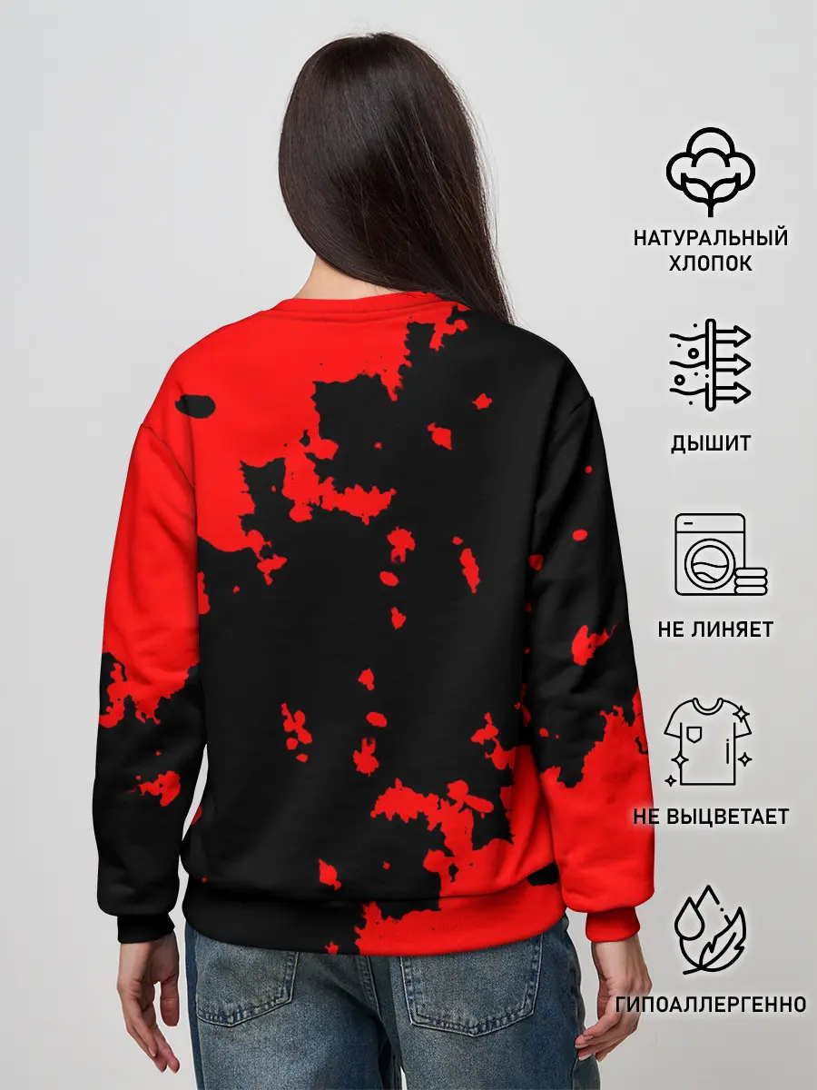 Женский свитшот / Хвост Феи красные зоны