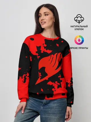 Женский свитшот / Хвост Феи красные зоны