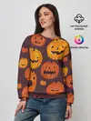 Женский свитшот / Весёлые тыквы