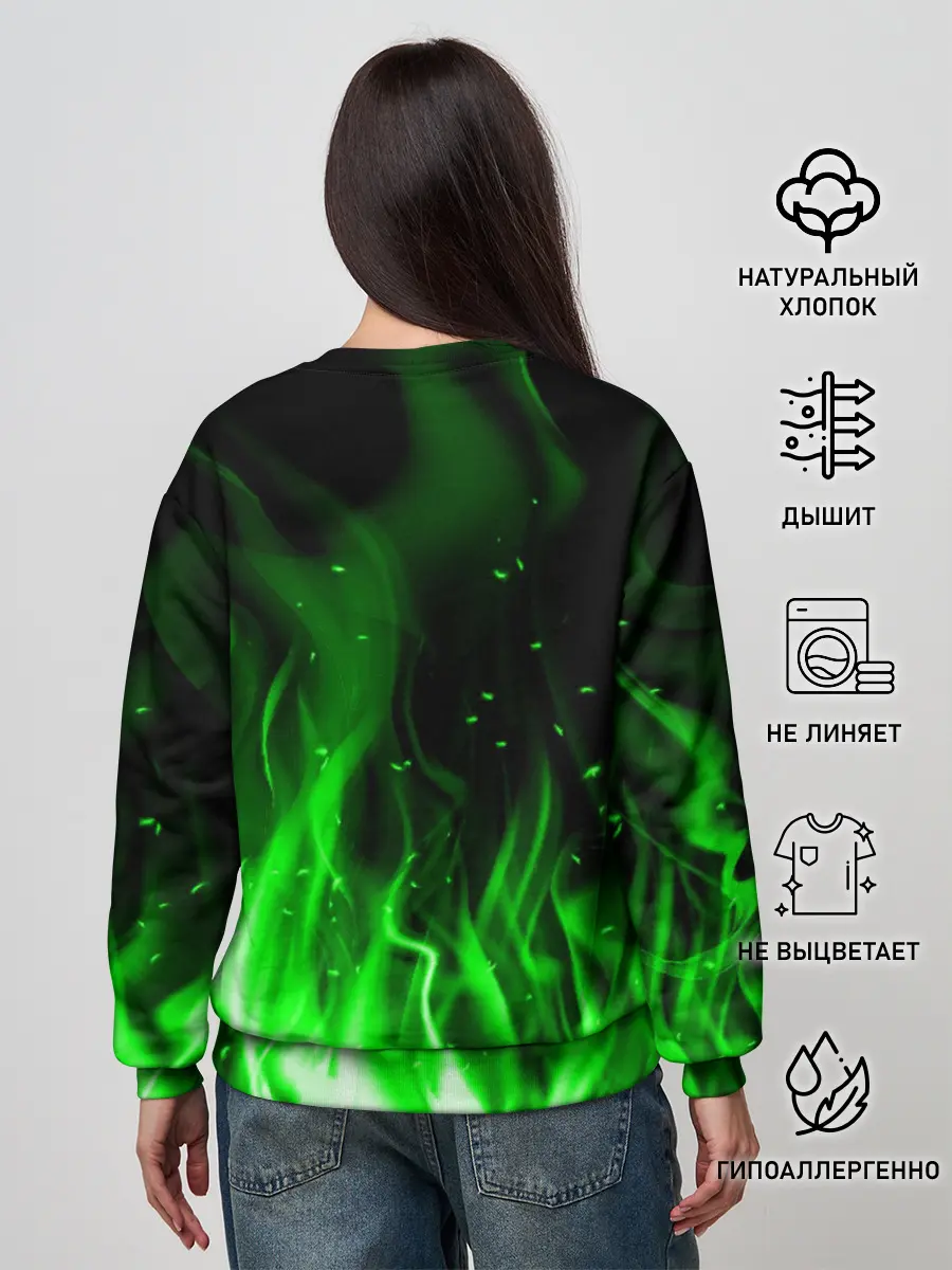 Женский свитшот / MINECRAFT CREEPER