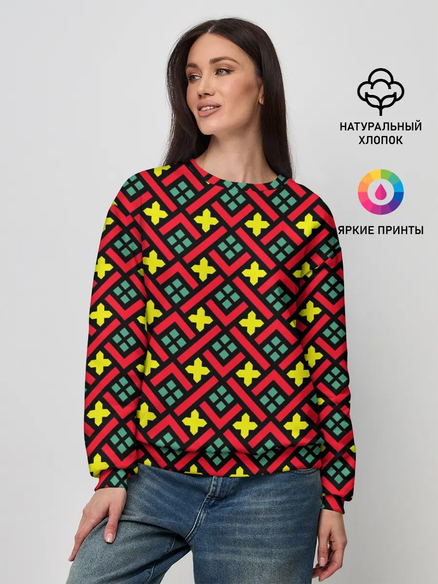 Женский свитшот / Abstract cross armor