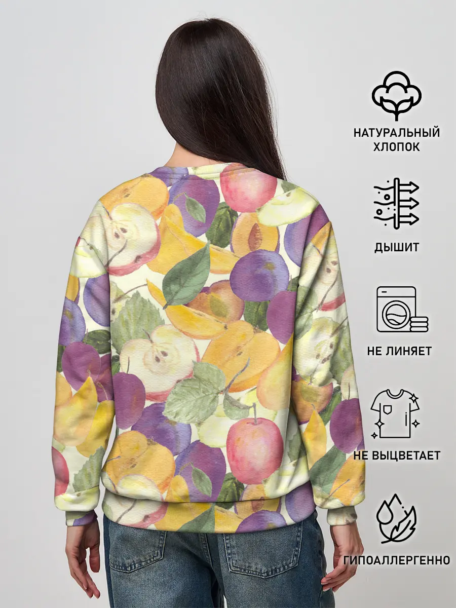 Женский свитшот / Фрукты. Фруктовый сад