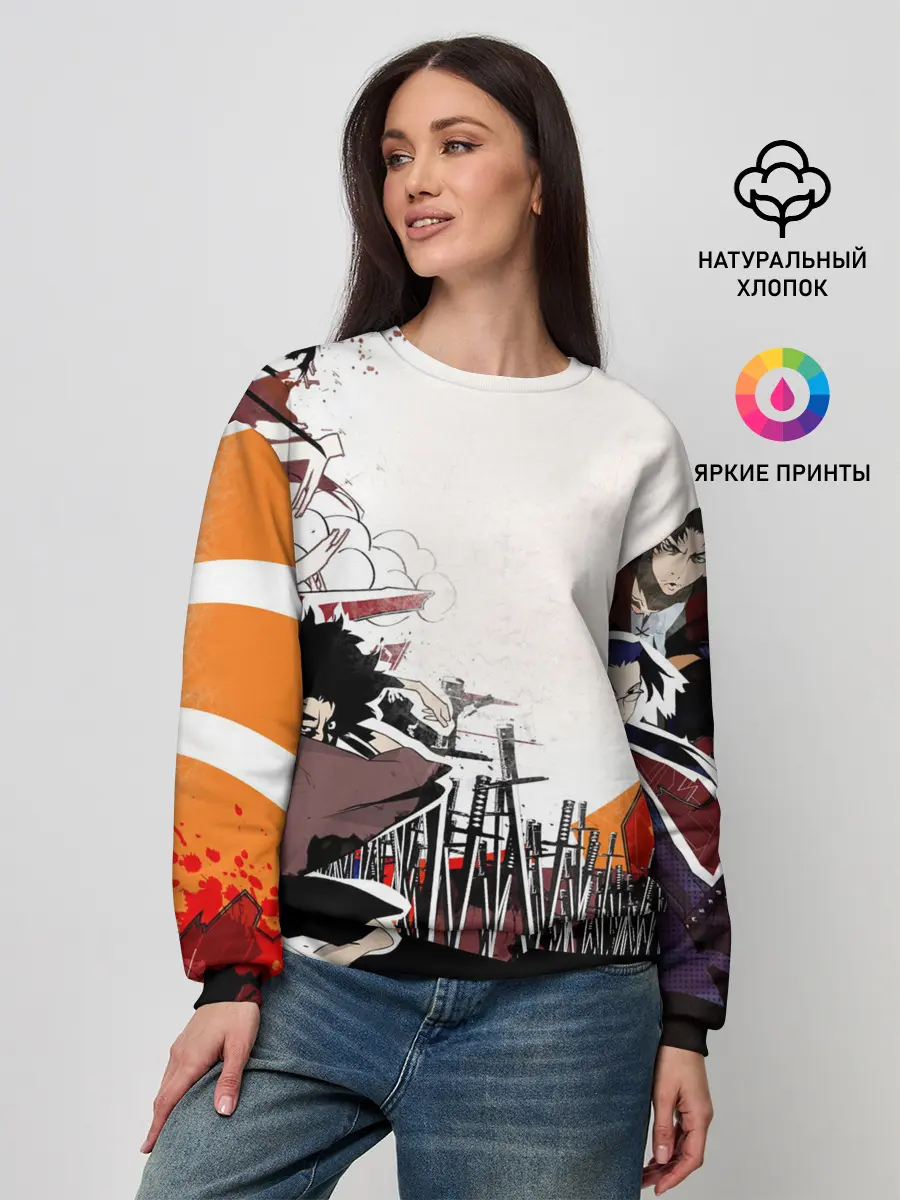 Женский свитшот / Афросамурай аниме