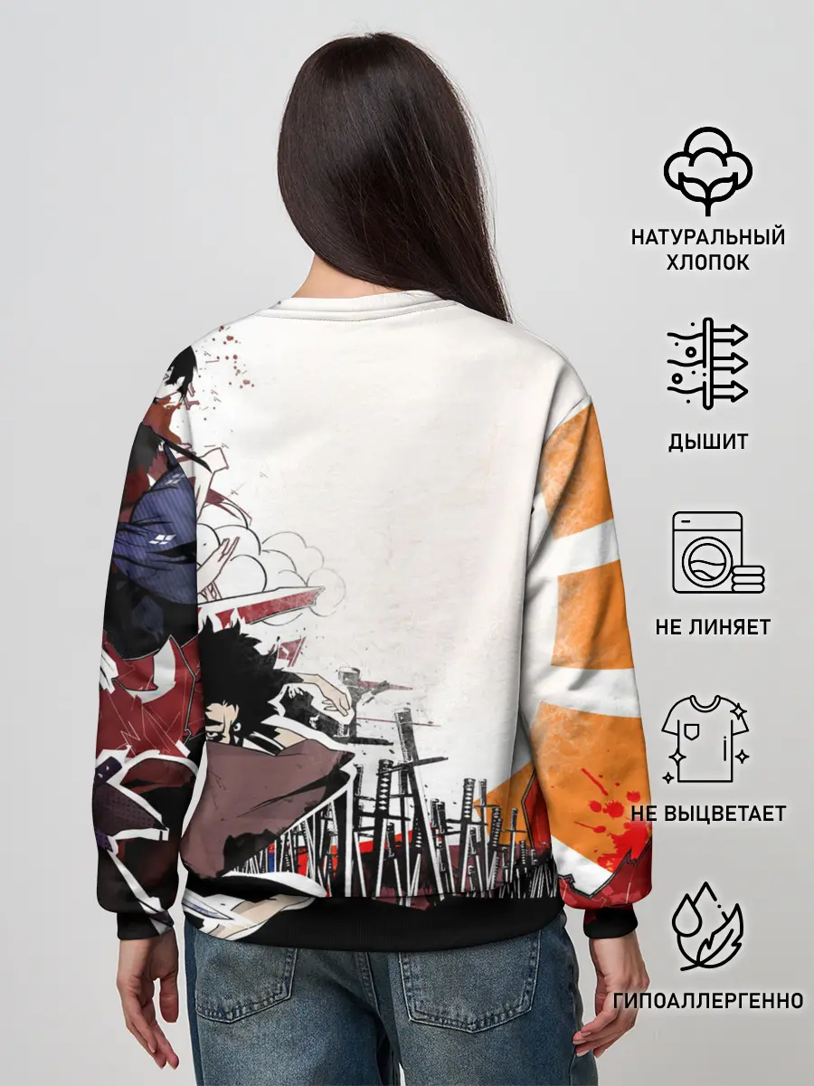 Женский свитшот / Афросамурай аниме