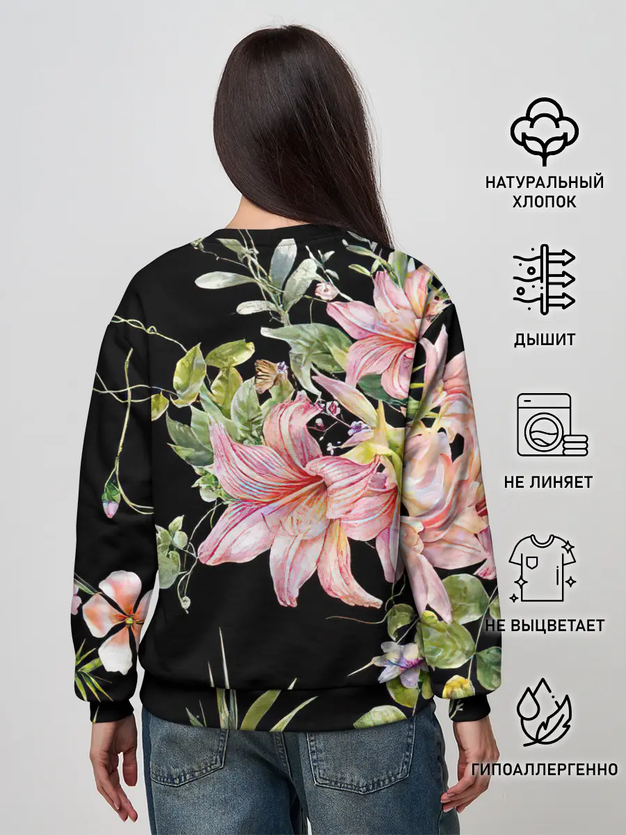 Женский свитшот / Букет лилий