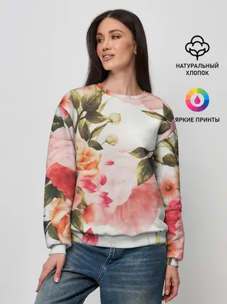 Женский свитшот / Нежный букет