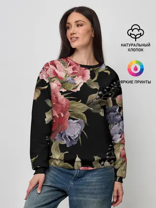 Женский свитшот / Цветы