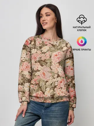 Женский свитшот / Розовая поляна