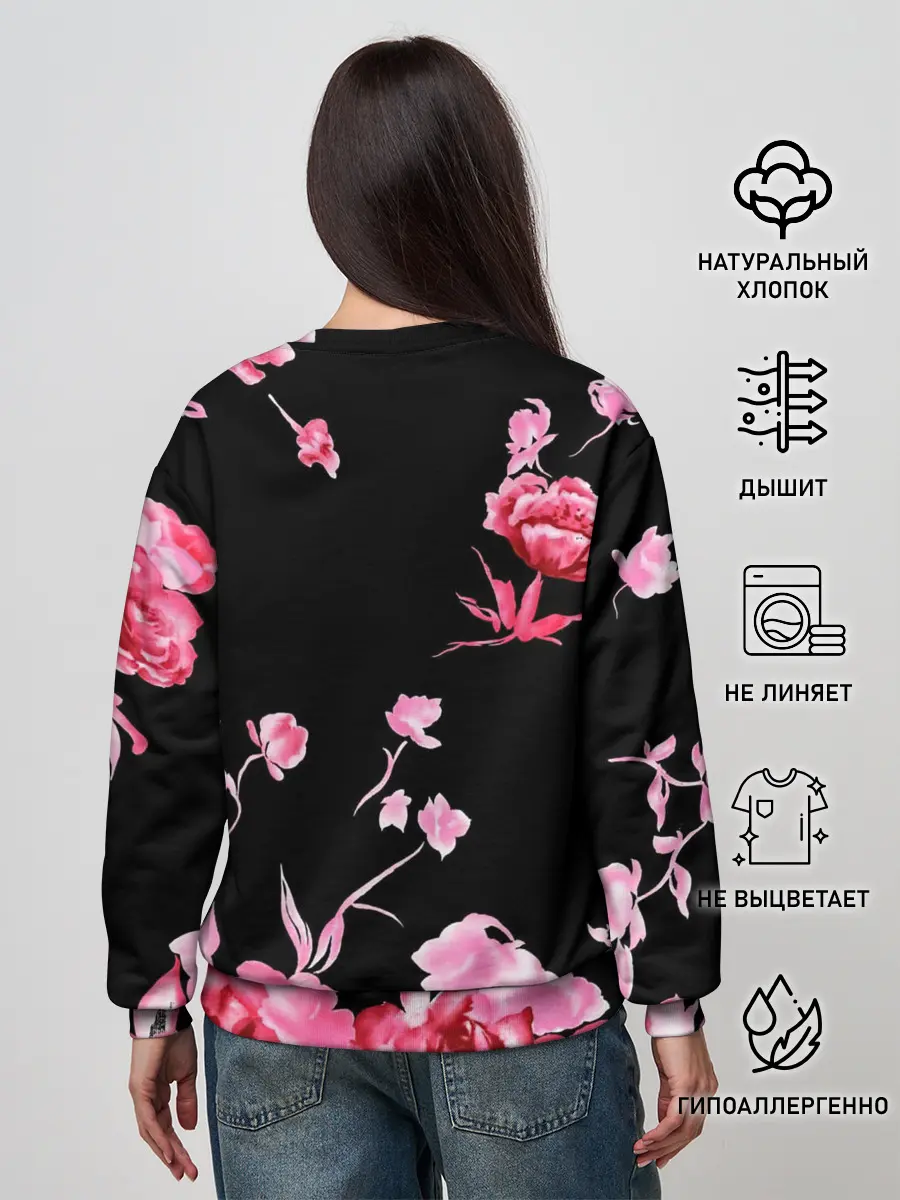Женский свитшот / Яркие розы