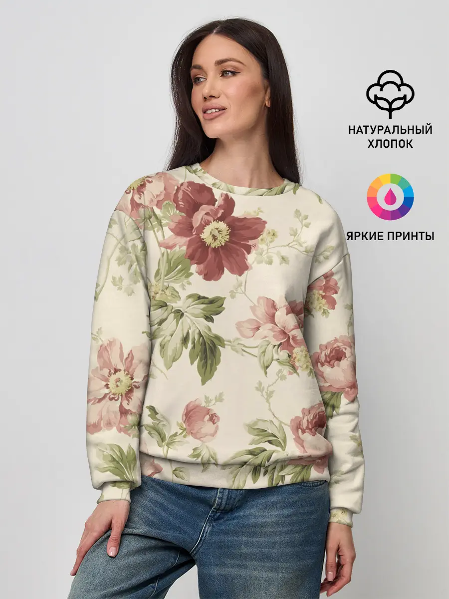 Женский свитшот / Цветы