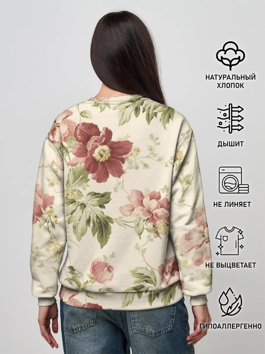 Женский свитшот / Цветы