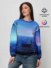 Женский свитшот / Кошка арт окно