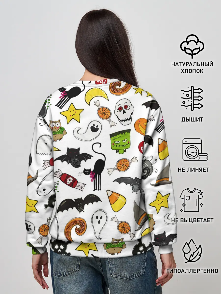 Женский свитшот / Хэллоуин паттерн