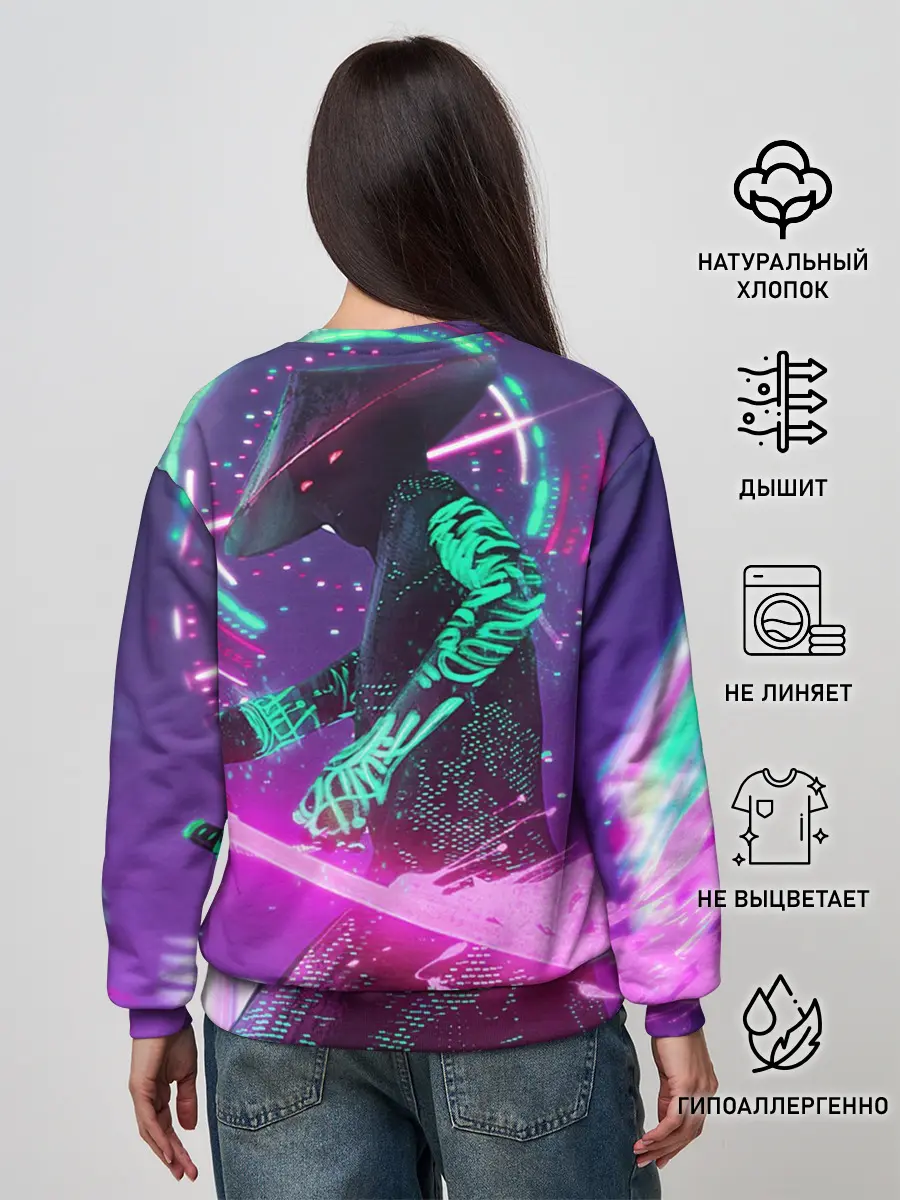 Женский свитшот / Неоновый Самурай