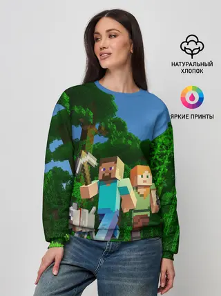 Женский свитшот / minecraft