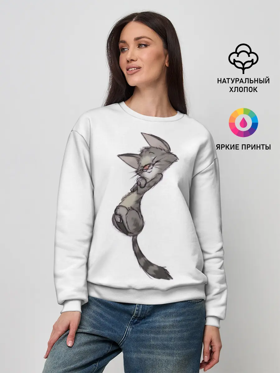 Женский свитшот / Милый котя