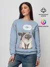 Женский свитшот / Голодный котейка