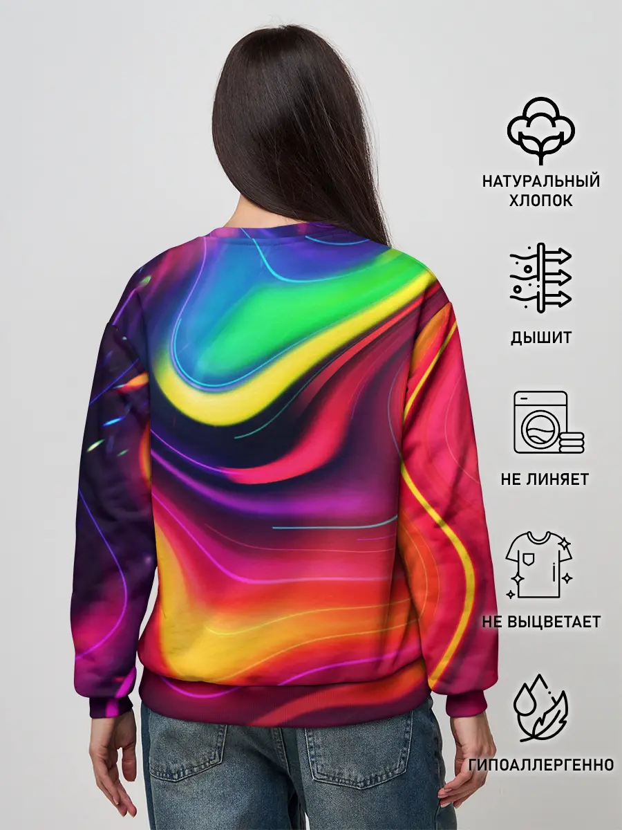 Женский свитшот / Неоновые пятна