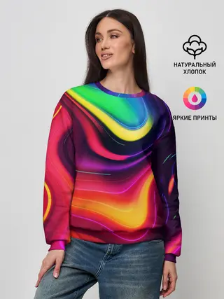 Женский свитшот / Неоновые пятна