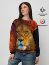 Женский свитшот / Лев 3D