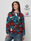 Женский свитшот / Красно синие безумие