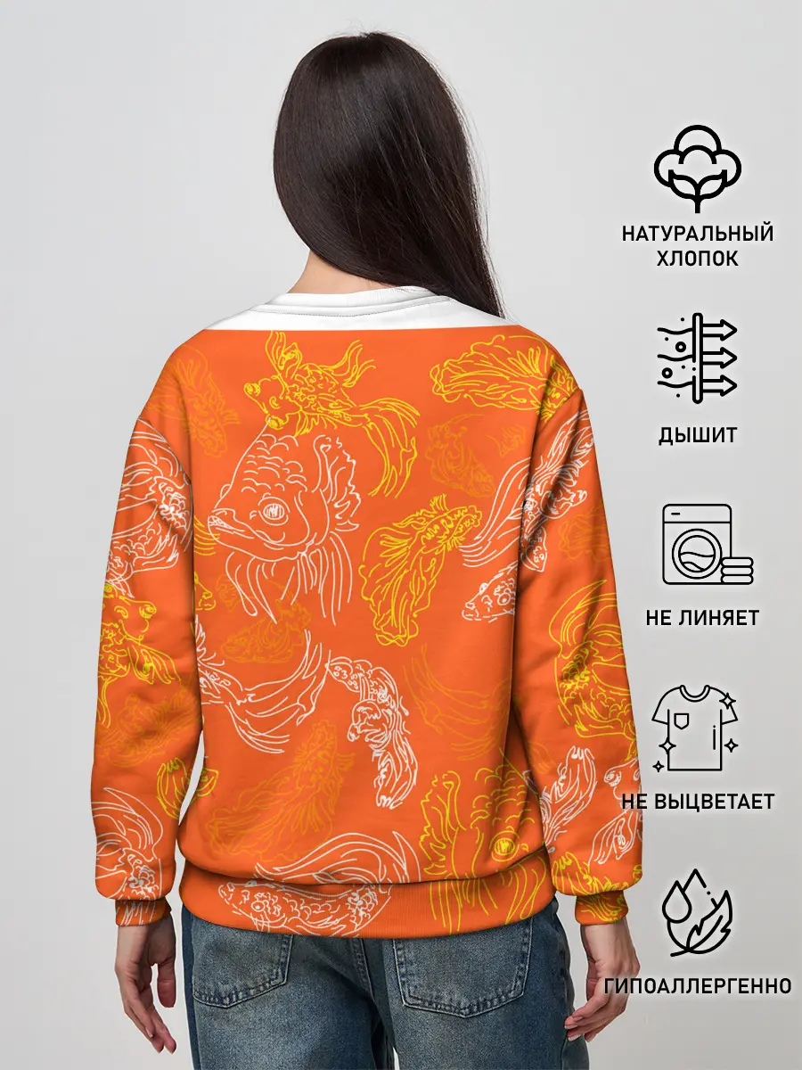 Женский свитшот / Нарисованные рыбки