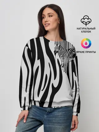 Женский свитшот / Zebra