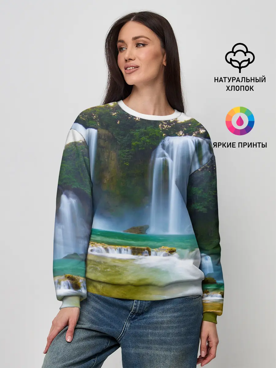 Женский свитшот / водопад