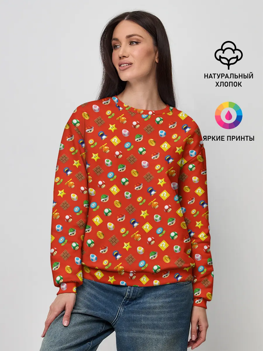 Женский свитшот / Super Mario