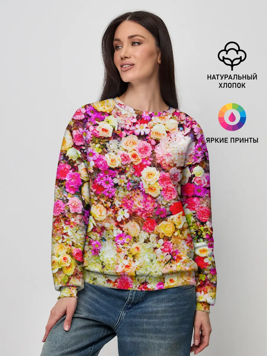 Женский свитшот / Цветы
