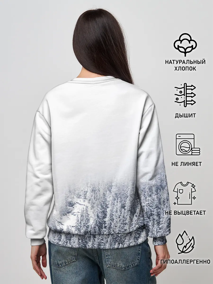 Женский свитшот / зимний лес