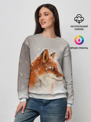 Женский свитшот / Лиса и снег