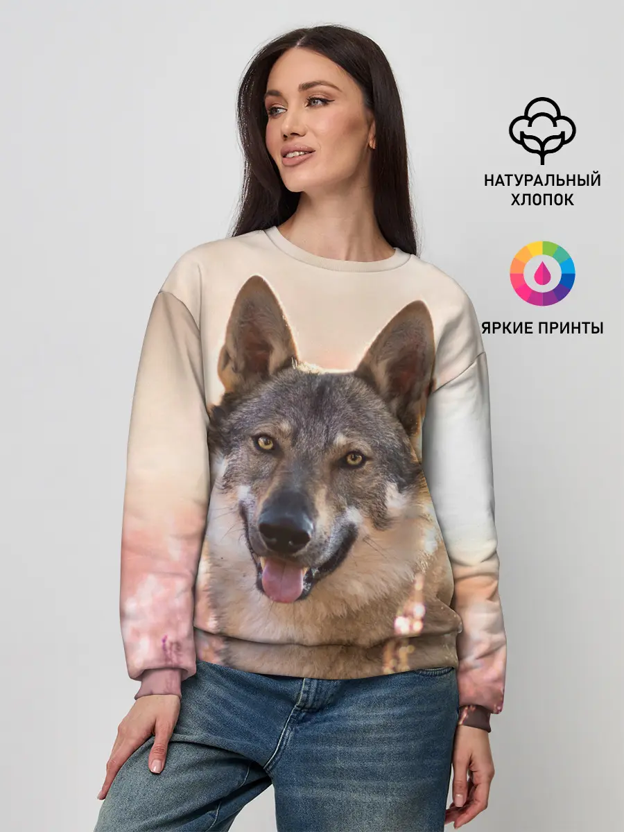 Женский свитшот / Красивый Волк