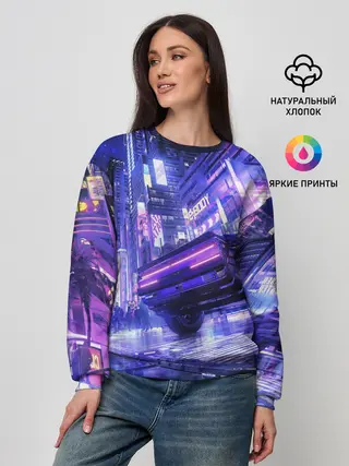 Женский свитшот / Cyberpunk city