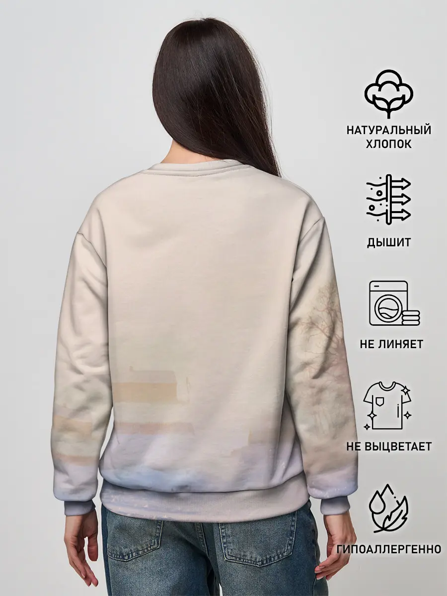 Женский свитшот / Белая лошадь