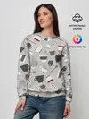 Женский свитшот / Утро начинается с кружки