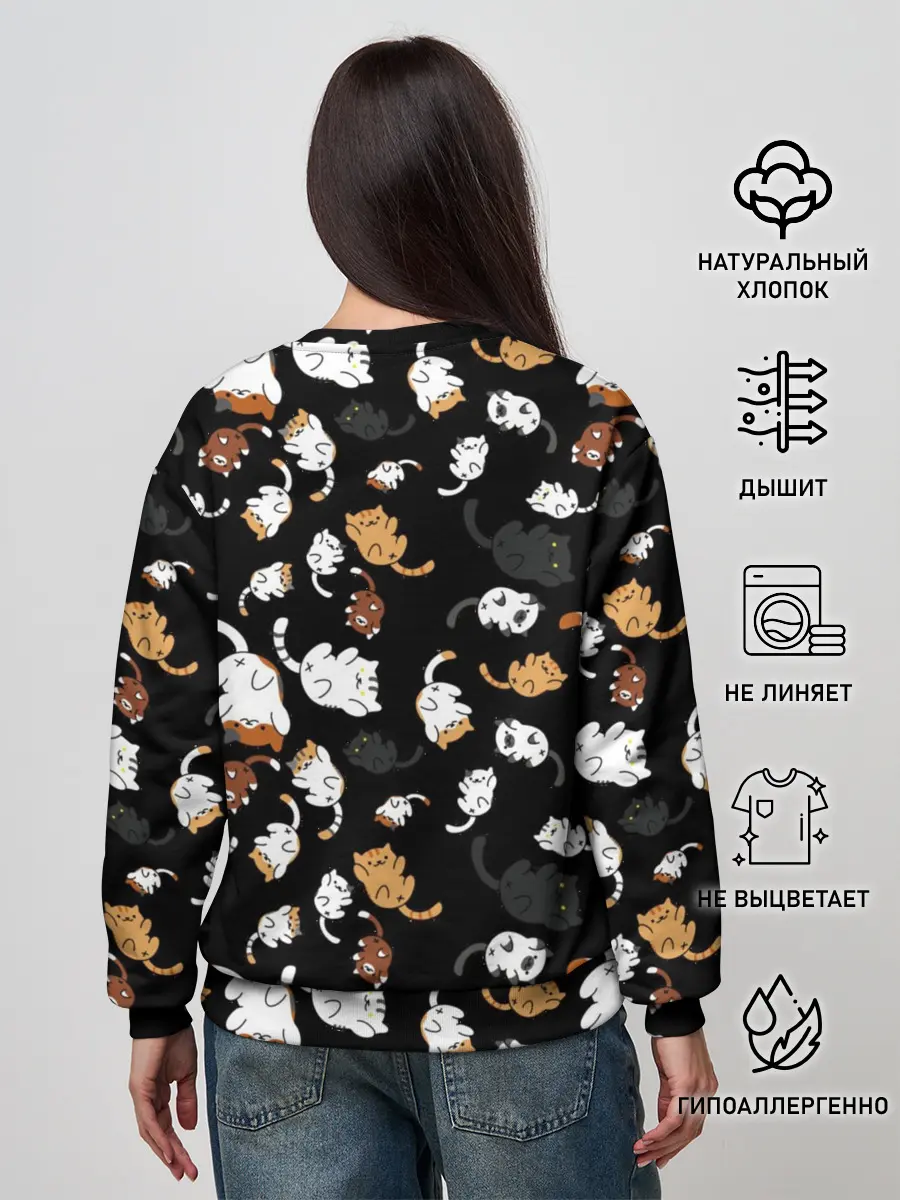 Женский свитшот / Котята паттерн