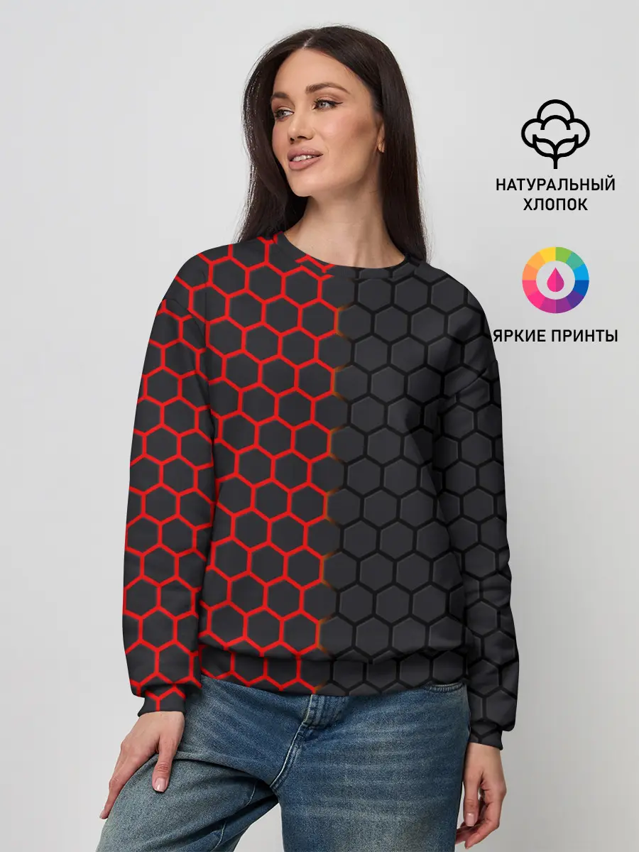 Женский свитшот / НЕОНОВЫЕ СОТЫ