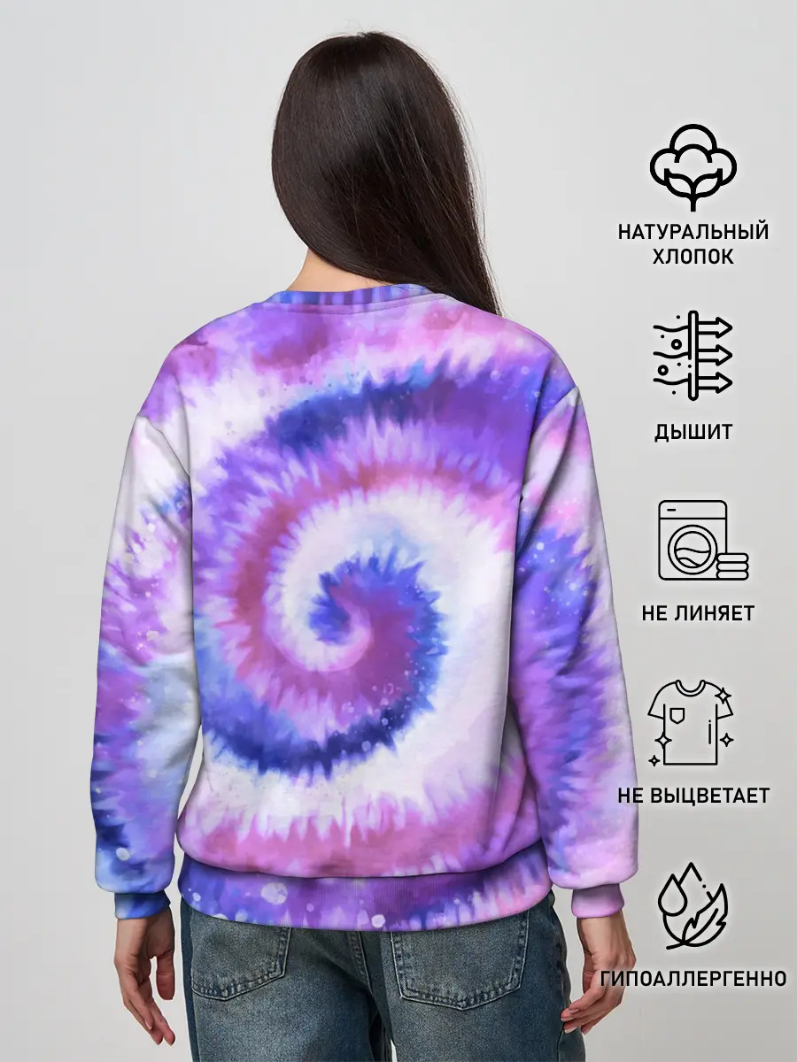 Женский свитшот / TIE-DYE PURPLE