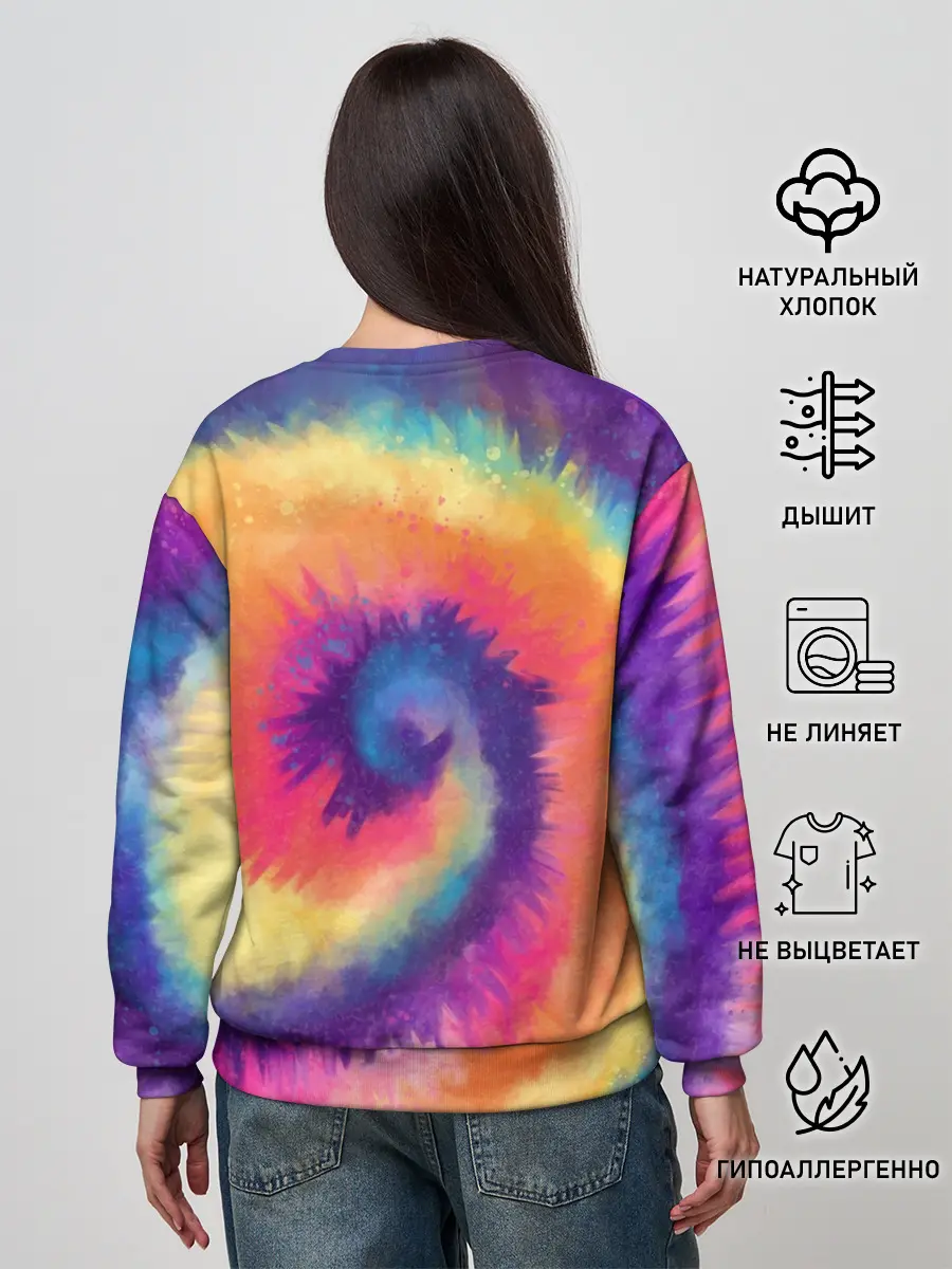 Женский свитшот / TIE-DYE MULTICOLOR